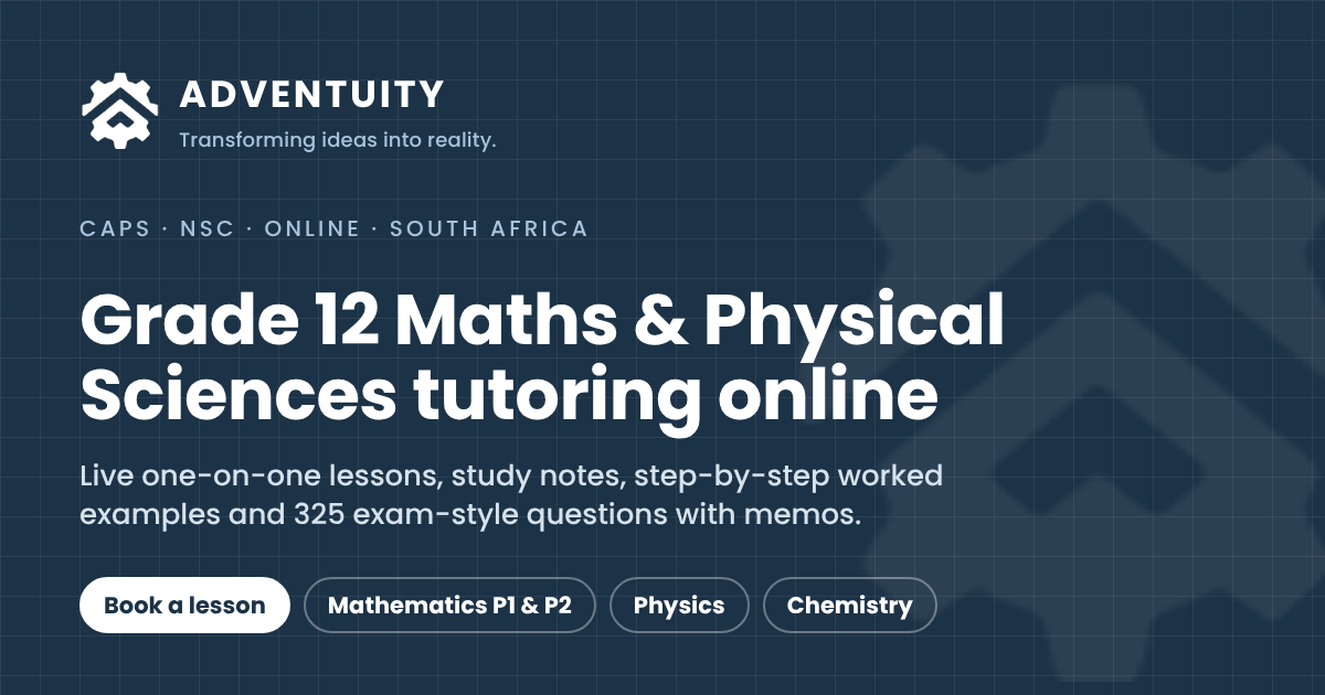 Grade 12 Algebra & Cubic Polynomials revision | Adventuity